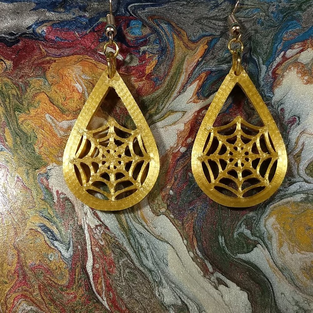 Halloween Spider Web Earrings